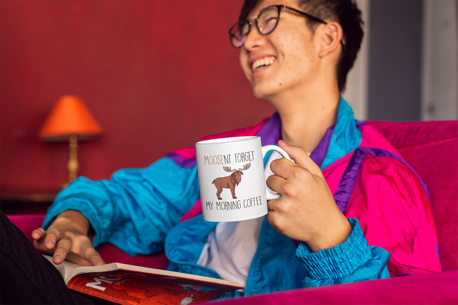 moosent forget morning coffee gift mug funny moose pun
