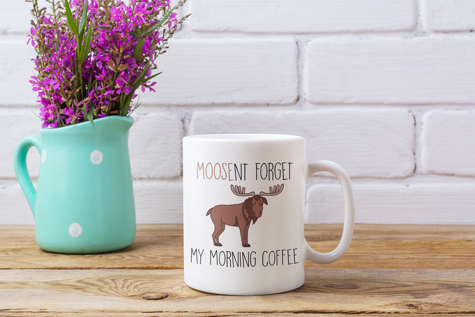 moosent forget morning coffee gift mug funny moose pun