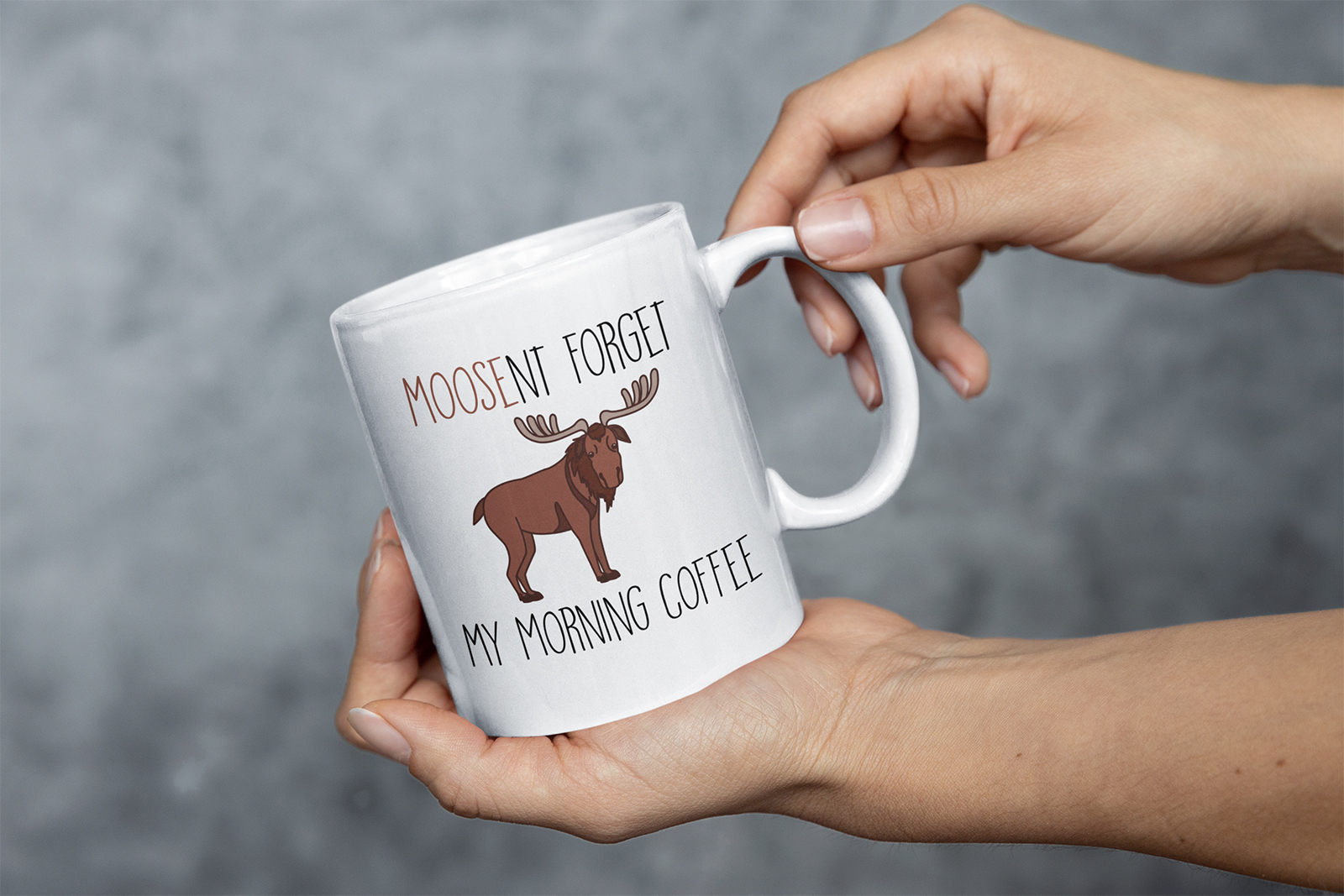 moosent forget morning coffee gift mug funny moose pun
