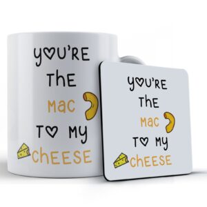 Girlfriend, Boyfriend, Food, "You're The Mac To My Cheese" - Gift Mug & Coaster