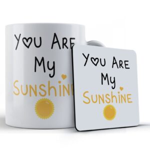 Boyfriend, Girlfriend, Valentines, You Are My Sunshine - Gift Mug & Coaster
