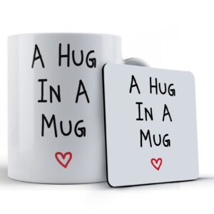 Best Friend Boyfriend, Girlfriend, "A Hug In A Mug" - Gift Mug & Coaster