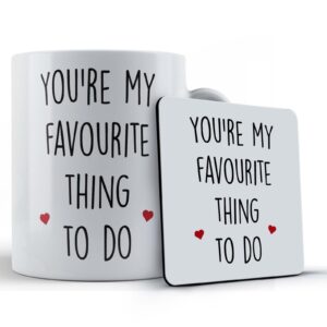 boyfriend girlfriend valentines gift mug and coaster