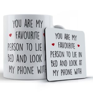 boyfriend girlfriend valentines gift mug and coaster