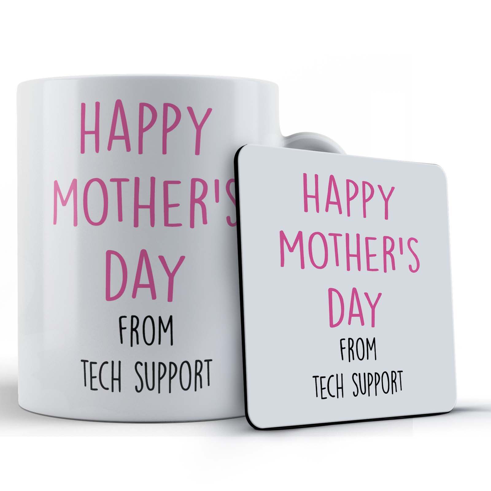 happy mothers day from tech support mum gift mug and coaster